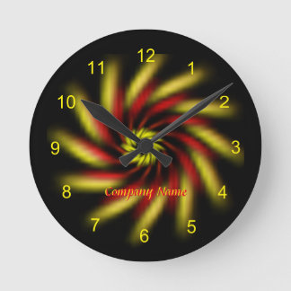 Redondo Mediano Reloj - Cinta con números amarillos