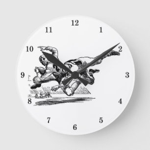 Redondo Mediano Reloj clásico de pared de fútbol