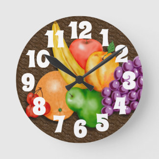 Redondo Mediano Reloj con fruta