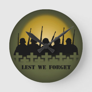 Redondo Mediano Reloj conmemorativo de guerra para que no olvidemo