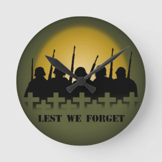Redondo Mediano Reloj conmemorativo de guerra para que no olvidemo