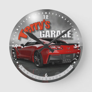 Redondo Mediano Reloj conocido personalizado del garaje del