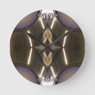 Redondo Mediano Reloj contemporáneo del diseñador del cromo