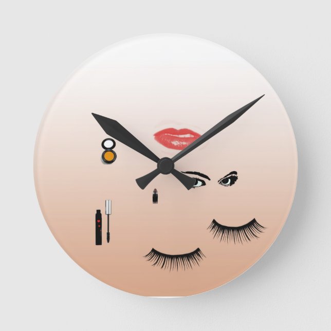 Redondo Mediano Reloj cosmético (Anverso)