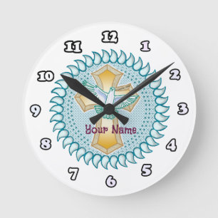 Redondo Mediano Reloj Cruz Cristiana Holy Dove