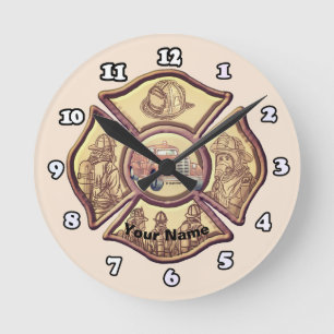 Redondo Mediano Reloj Cruz de Malta bombero