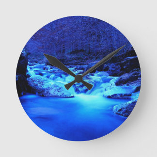 Redondo Mediano reloj de agua azul