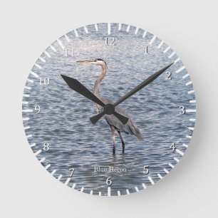 Redondo Mediano Reloj de agua de la garganta azul