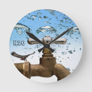 Redondo Mediano Reloj de agua H2o