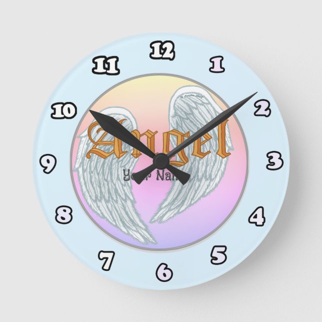 Redondo Mediano Reloj de alas de ángel (Anverso)