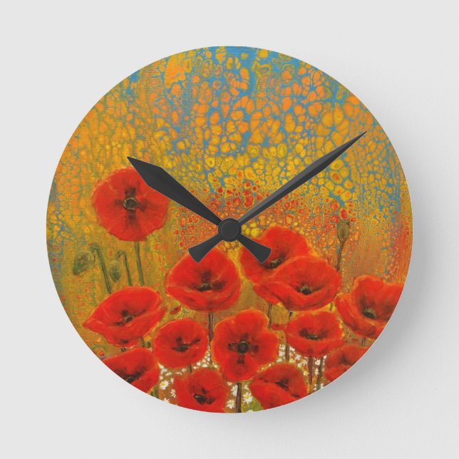 Redondo Mediano Reloj de amapola (Anverso)