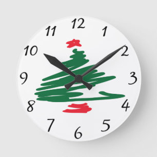 Redondo Mediano reloj de árbol de Navidad