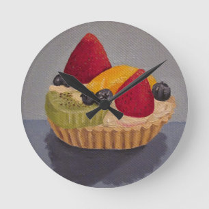 Redondo Mediano Reloj de arte de frutas