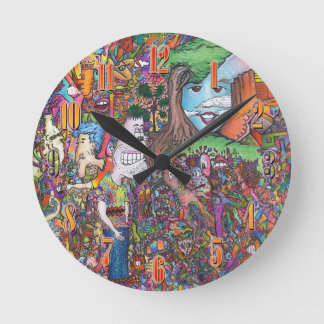 Redondo Mediano Reloj de arte psicodélico