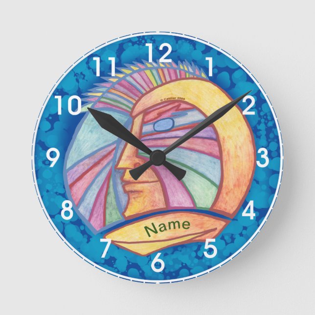Redondo Mediano Reloj de astronauta alienígena (Anverso)