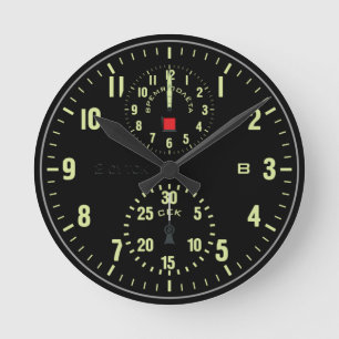 Redondo Mediano Reloj de avión