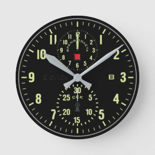 Redondo Mediano Reloj de avión