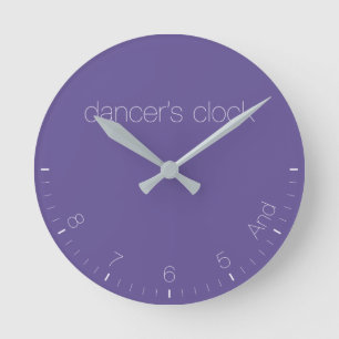 Redondo Mediano Reloj de bailarina de Pantone Ultra Violet 2018