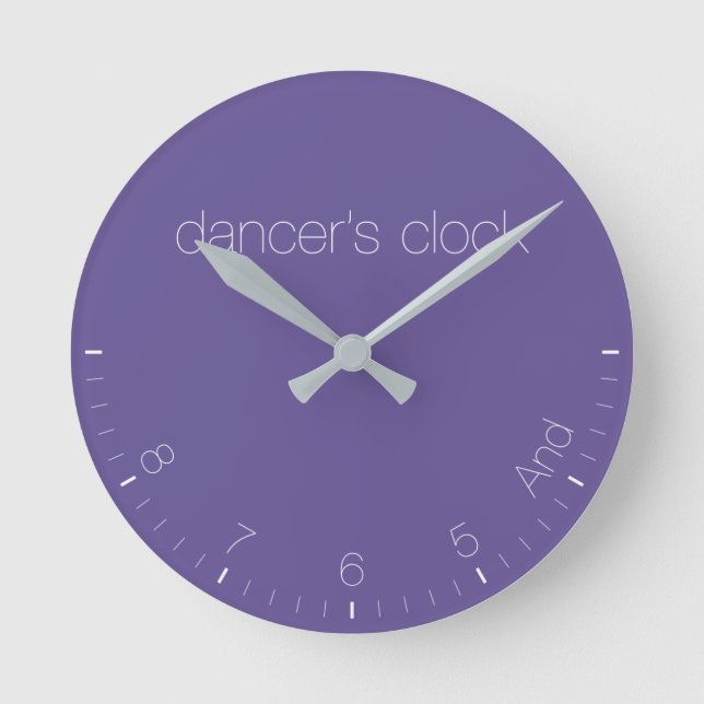 Redondo Mediano Reloj de bailarina de Pantone Ultra Violet 2018 (Anverso)