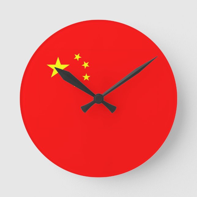 Redondo Mediano reloj de bandera de china (Anverso)