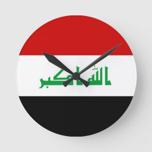 Redondo Mediano reloj de bandera de iraq