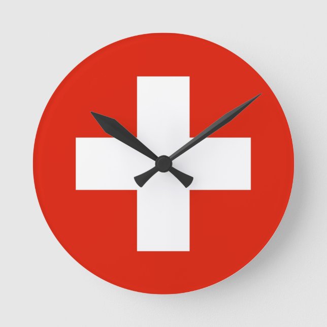 Redondo Mediano reloj de bandera suiza (Anverso)