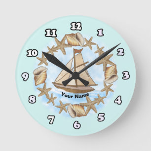 Redondo Mediano Reloj de barco del Marinero Antiguo