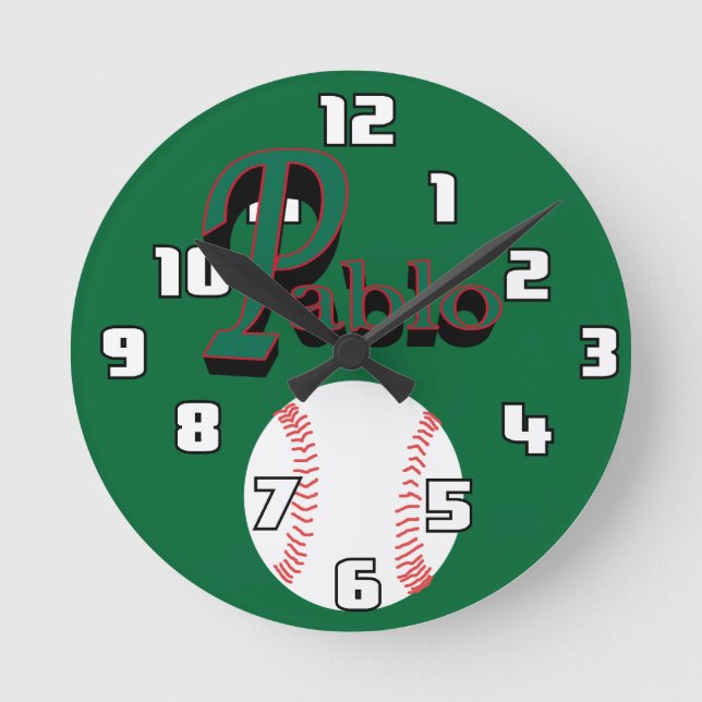 Redondo Mediano Reloj de béisbol de Pablo (Anverso)