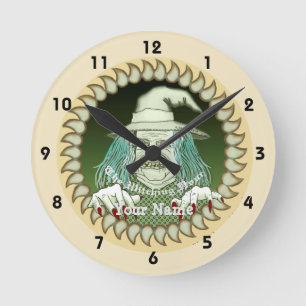 Redondo Mediano Reloj de Bella Witch Face