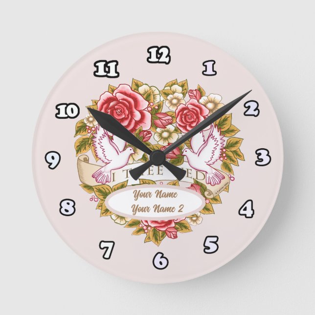 Redondo Mediano reloj de boda Yo Te Desposo (Anverso)