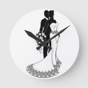 Redondo Mediano Reloj de bodas