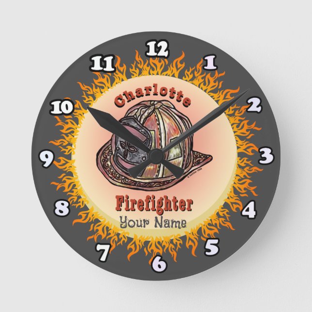 Redondo Mediano Reloj de bombero de Charlotte (Anverso)
