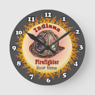 Redondo Mediano Reloj de bombero de Indiana