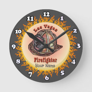 Redondo Mediano Reloj de Bombero de Las Vegas