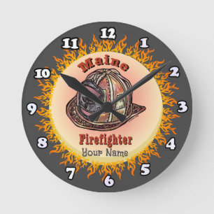 Redondo Mediano Reloj de bombero de Maine