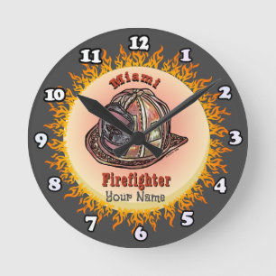 Redondo Mediano Reloj de Bombero de Miami