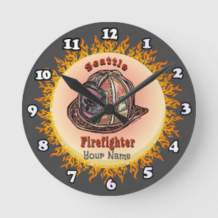 Redondo Mediano Reloj de bombero de Seattle