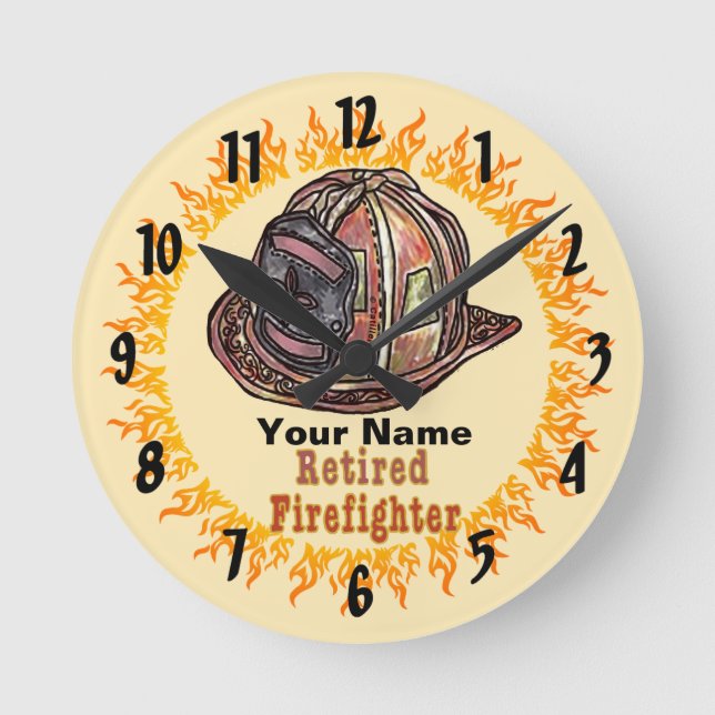 Redondo Mediano Reloj de Bombero Jubilado (Anverso)