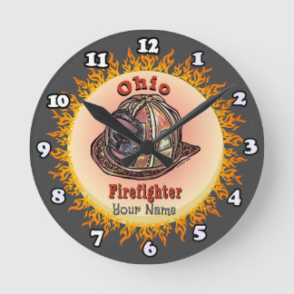 Redondo Mediano Reloj de bomberos de Ohio