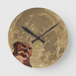 Redondo Mediano Reloj de búho nocturno