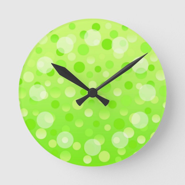 Redondo Mediano Reloj de 'burbujas' de Lime Fizz (Anverso)