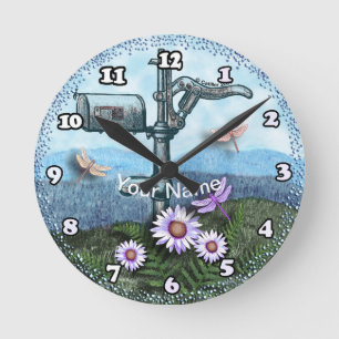 Redondo Mediano Reloj de buzón antiguo