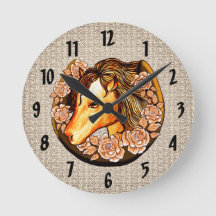 Reloj de caballo de rosas