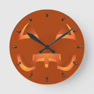 Redondo Mediano Reloj de calabaza Halloween Jack-O-Lantern reloj d