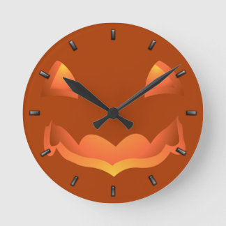 Redondo Mediano Reloj de calabaza Halloween Reloj Jack-O-Lantern