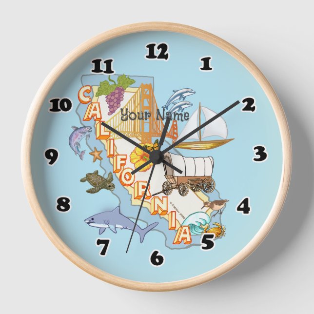 Redondo Mediano reloj de California (Anverso)