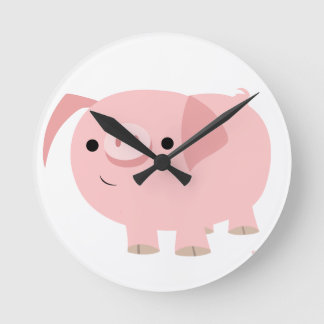 Redondo Mediano Reloj de cerdo Personalizado