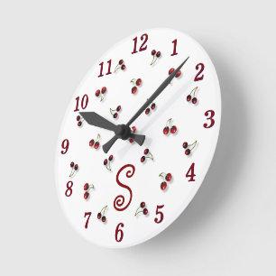 Redondo Mediano Reloj de cerezas