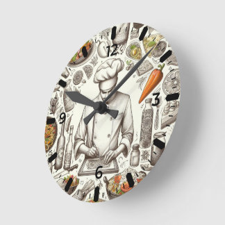 Redondo Mediano Reloj de Chef 