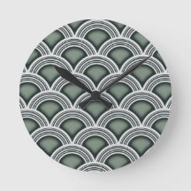Reloj de círculos concéntricos Art Deco